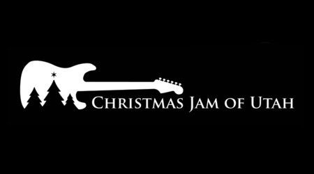 die-cut decal of the christmas jam of utah charity logo